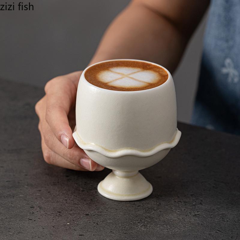 Ceramic Coffee Cup Latte Cup Goblet Water Cups Dessert Bowl Breakfast Cups Milk Mug Drinkware Beverage Mug Milk Tea Mugs