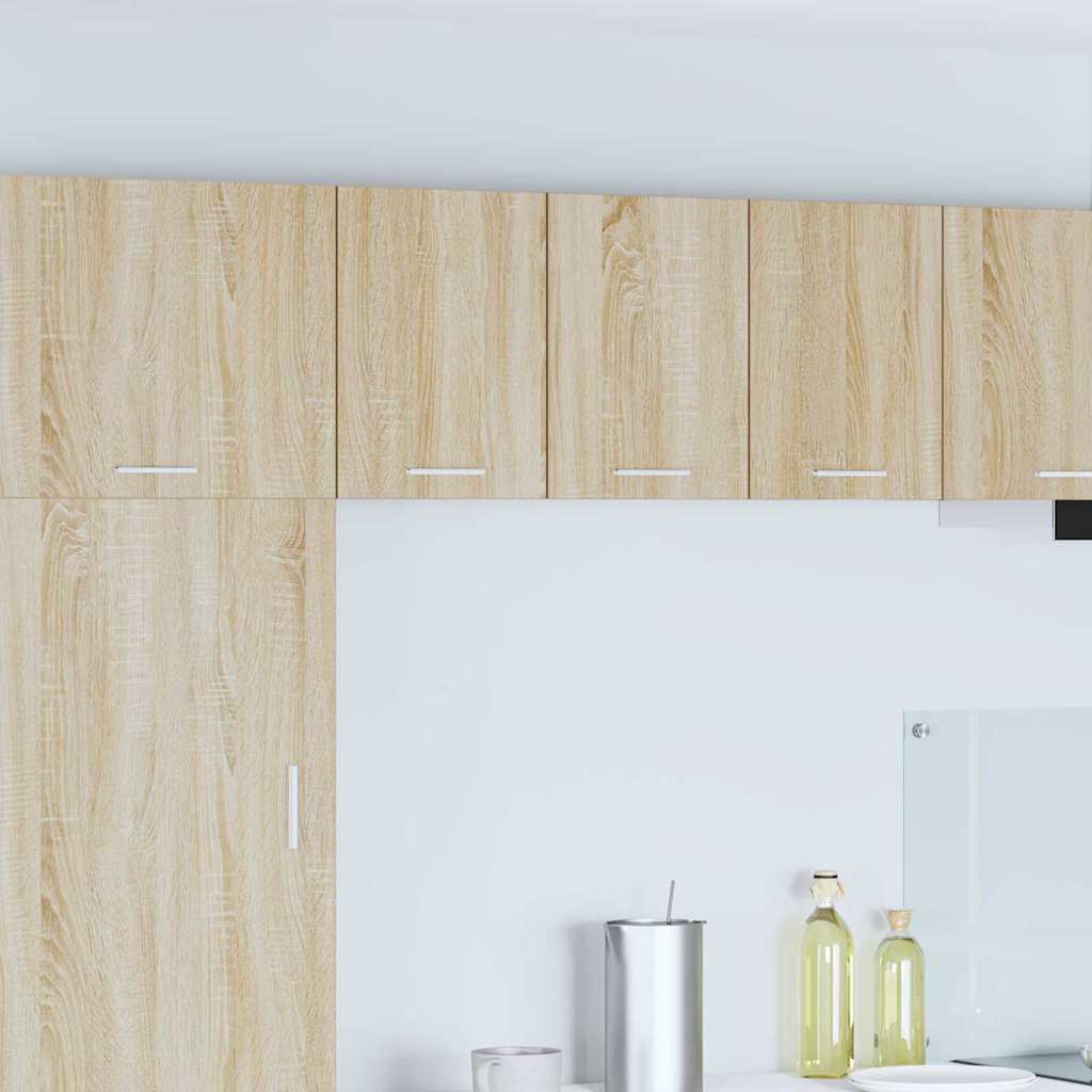 Riga Wall Mounted Cabinet Set of 2 Sonoma Oak & White 30 X 31 X 40 Cm