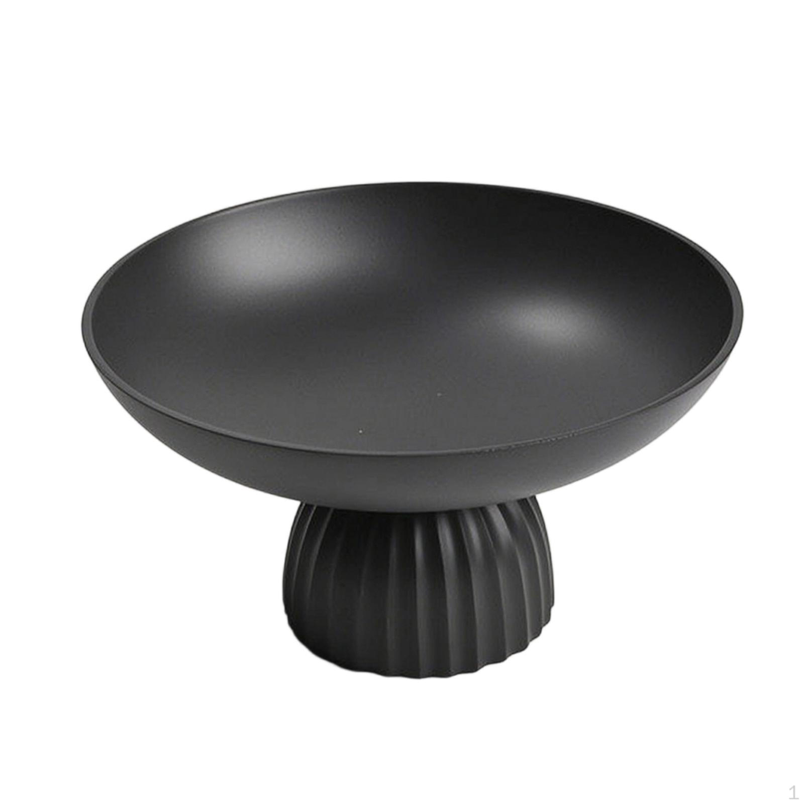 Pedestal Fruit Tray Sculptural Bowl with Modern Decorative Centerpiece for