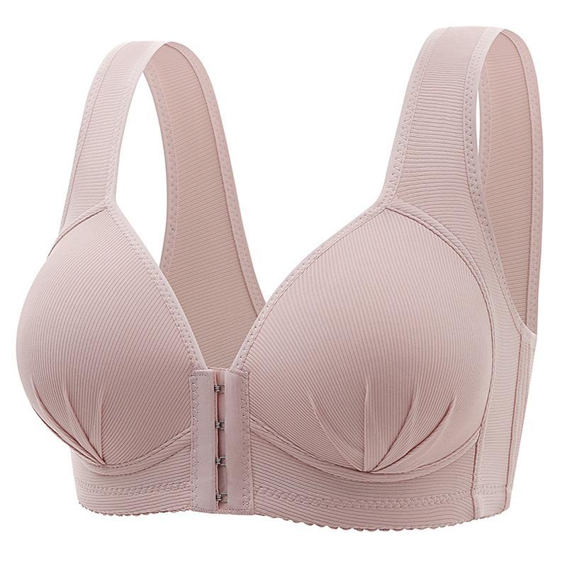 Women's Elegant Style Bra, Nursing Stretchy Bra With Front Closure, Comfort Support Underwear