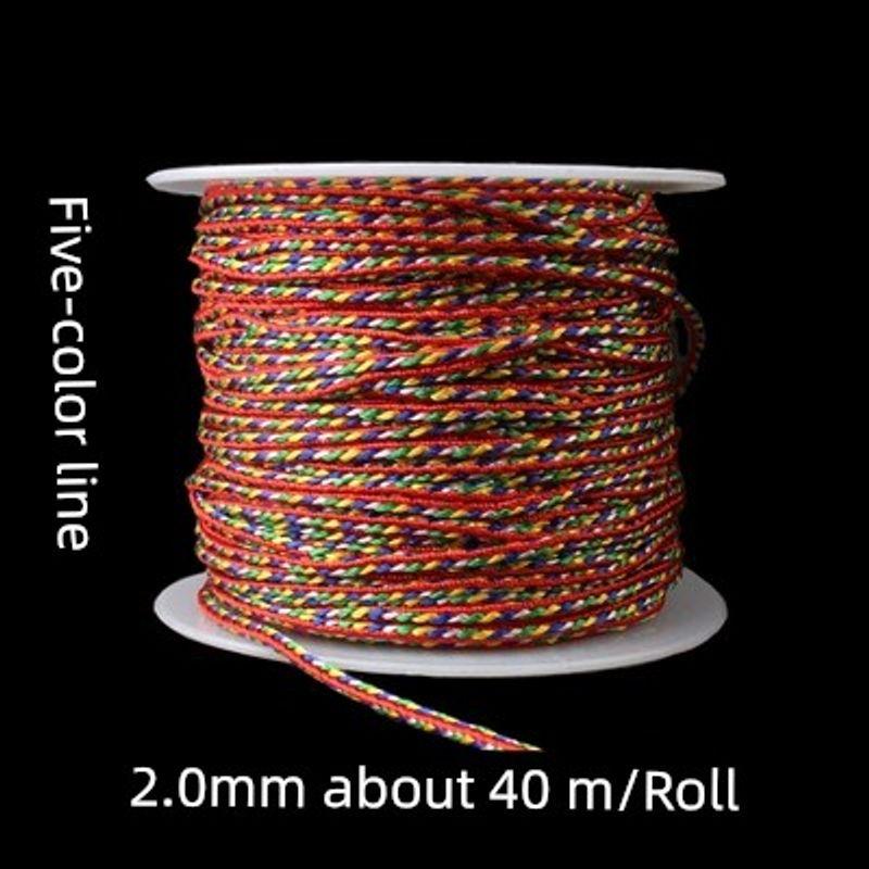 

Ожерелье на Фестиваль Драконьих Лодок Узел Дордже Бусины Браслет Пятицветная нить 2.0mm red/about 40 meters per roll