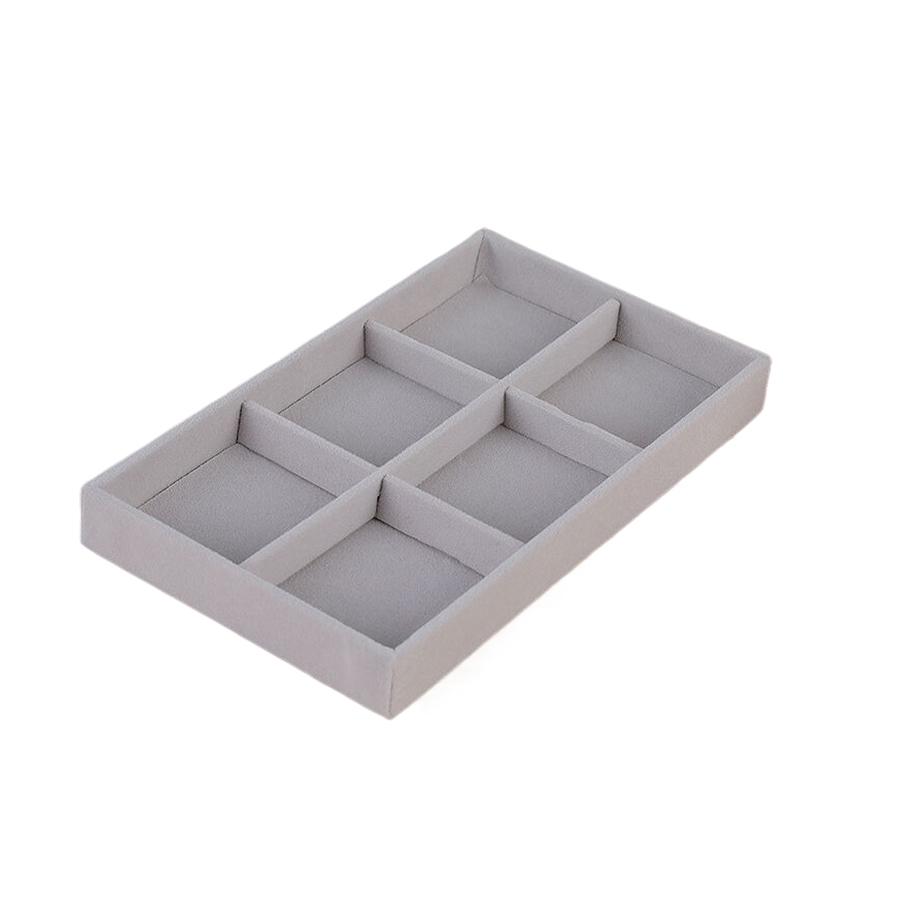 1pc, Flocking Jewelry Box Jewelry Tray, Suitable For: All Kinds of Jewelry Storage.Color: Gray