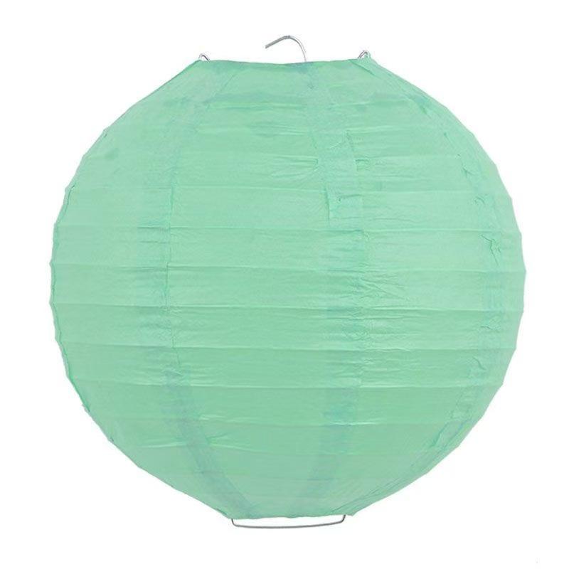 Solid Color Round Paper Lanterns for Wedding Room Decoration