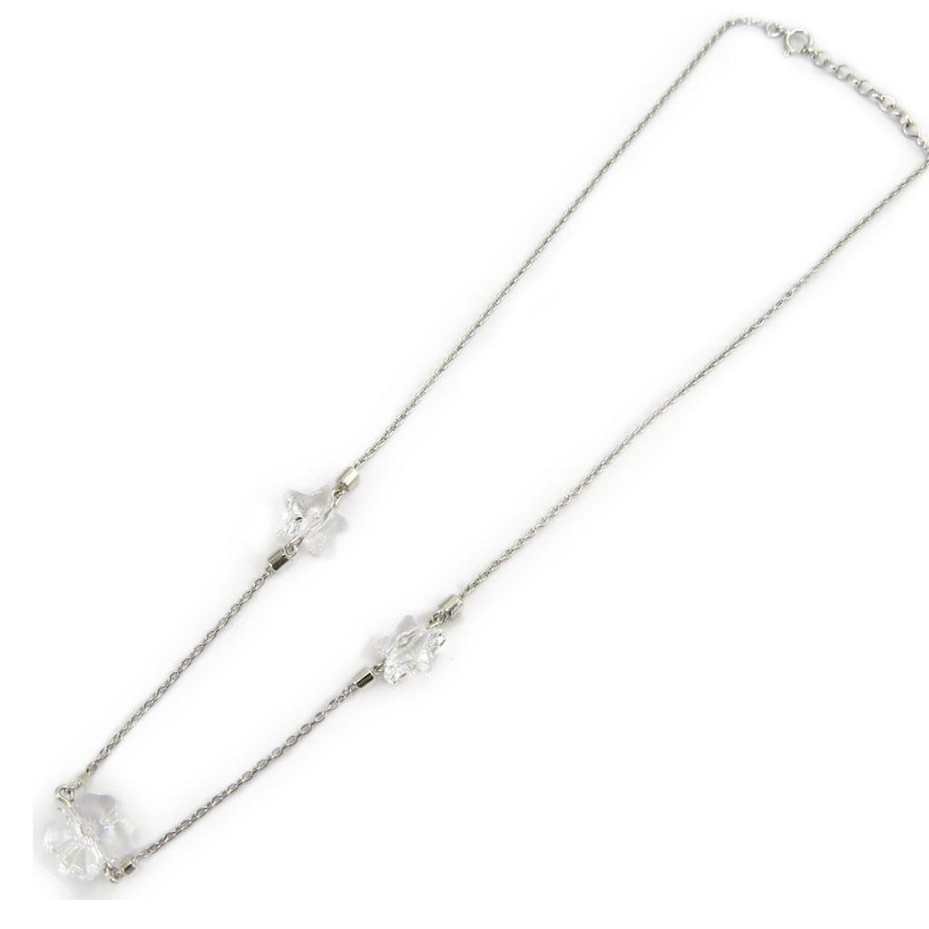Altesse [L6105] - White 'Crystal' Silver Necklace