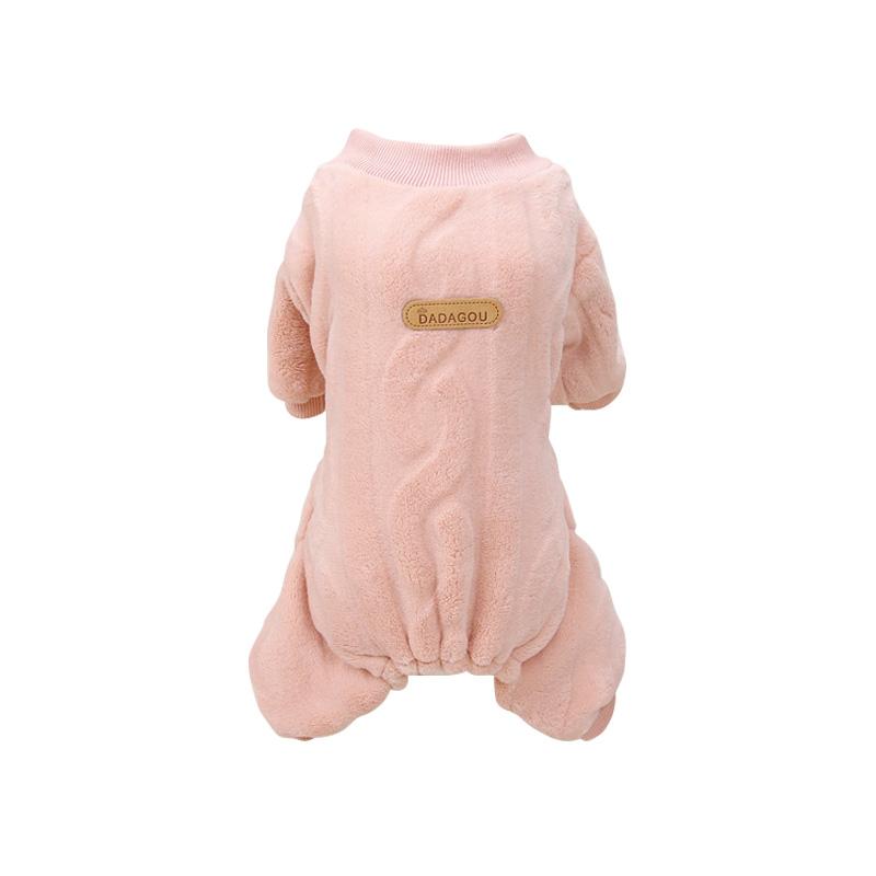 

Флисовая одежда для собак, зимняя теплая мягкая куртка для домашних животных, комбинезоны для маленьких собак, кошек, чихуахуа, шнауцеров, йоркширских терьеров, одежда для щенков S розовый