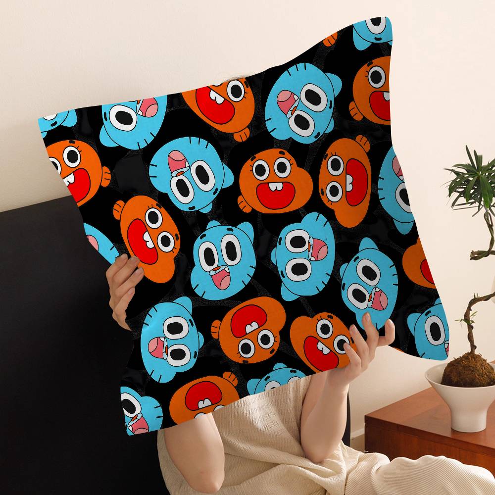 The A-Amazing W-World Of G-Gumball Pillowcase Toon Gift Cushion Cover Bedroom Home Sofa Chair Seat Decor Pillow Case