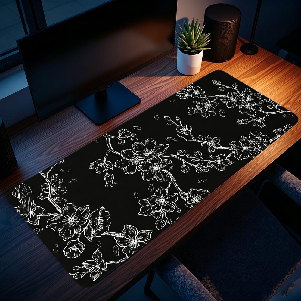 Cherry Blossom Mouse Pad Large Computer Office Game Table Mats XXL Rubber Anti-slip Gaming Keyboard Mousepads Long Desk Pads