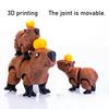 3D-printed Capybara Action Figures Articulated Movable Capibala Figurines Creative Animal Ornaments Home Decors Christmas Gift