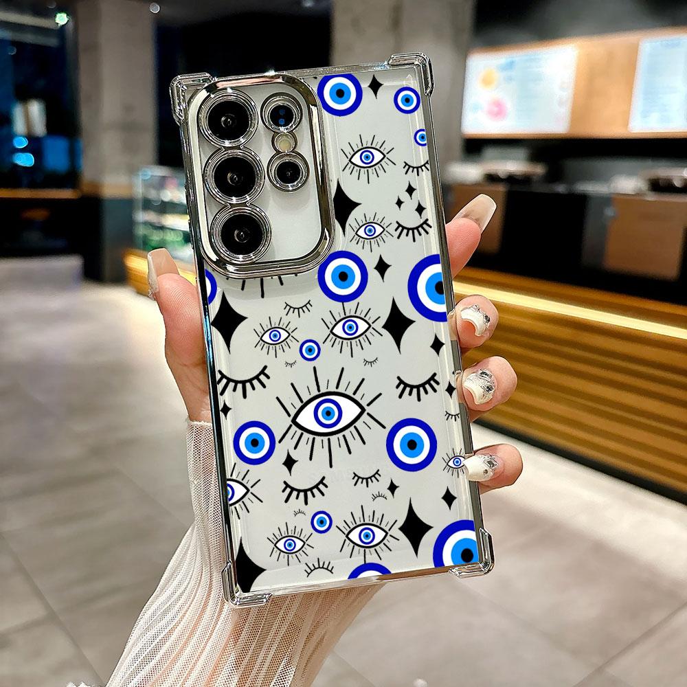 The Evil Eye Blue Eyes Coque For Galaxy S26 Ultra Phone Case For Samsung S26 S25 S24 S23 S21 Ultra S20 FE S25 Plus 5G Soft Cover