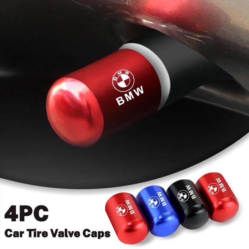 BBKT7 Tire Valve Stems Cap Car Style Wheel Air Valve Cover For BMW M Performance F20 F40 F22 F30 E90 F32 F06 F07 F46 E60 M5 Sticker