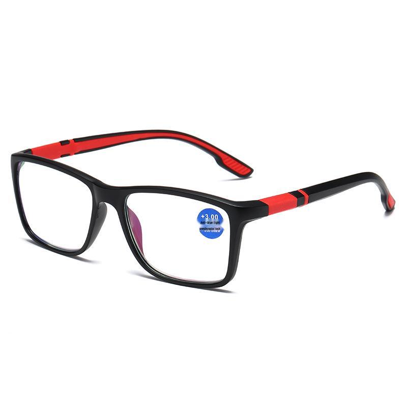 TR90 Sporty Bifocal Reading Glasses, Anti-Blue Light, Resin Coated, Large Frame for Men & Women