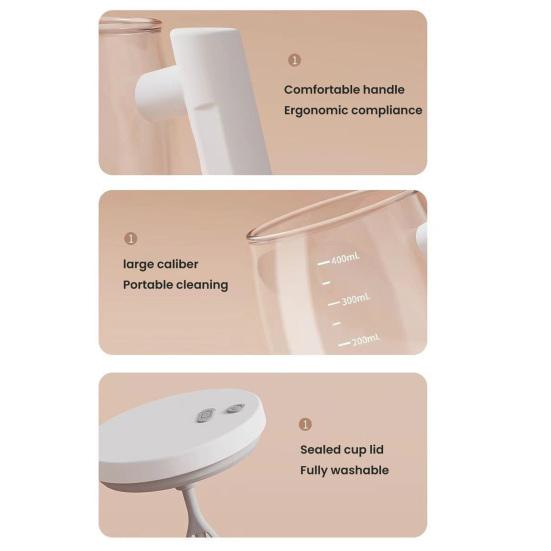 Automatic Coffee Stirring Cup Electric Mixer High Borosilicate Glass Lightweight Portable Versatile Automatic Drink Mixer