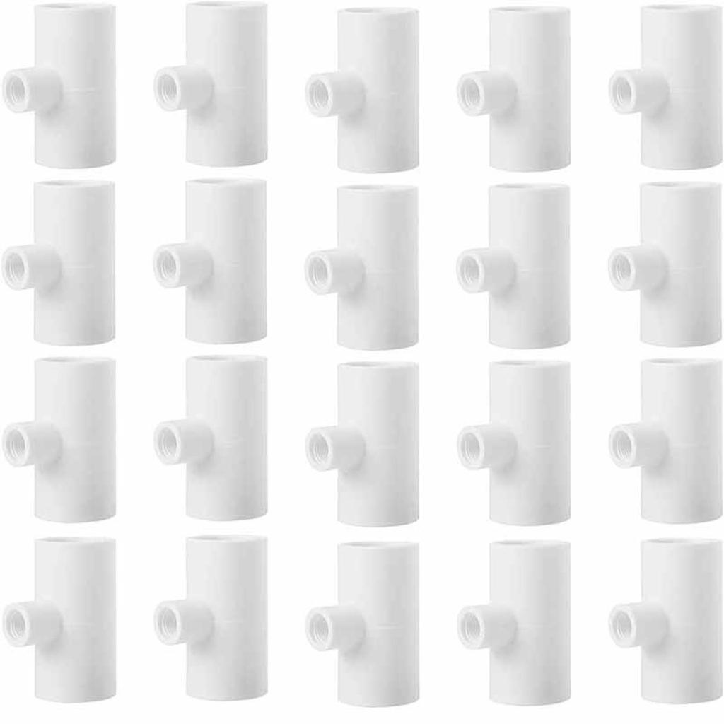 Poultry Waterer Tee Connector for Threaded Chicken Nipple Drinker System Durable Plastic Tee Fitting for Poultry Water Supply
