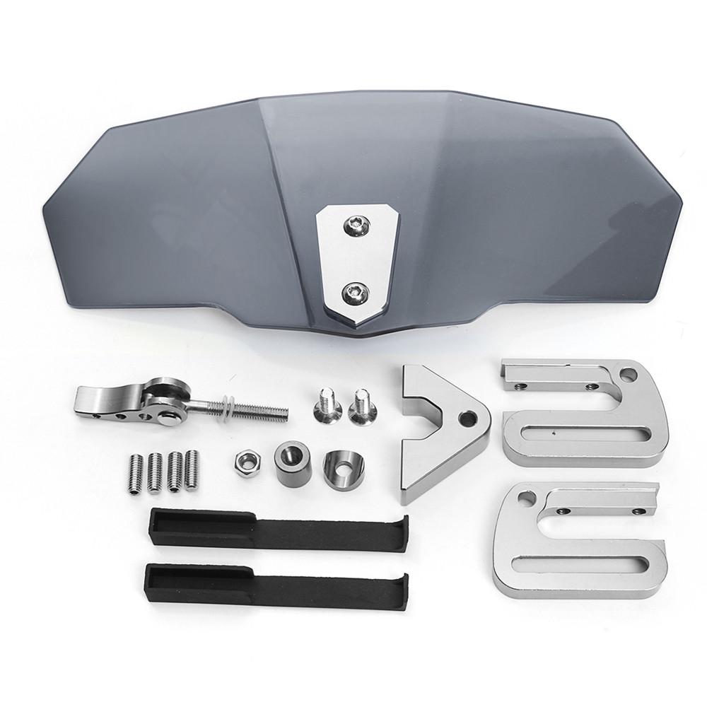 Universal Motorcycle Adjustable Clip-On Windshield Extension Spoiler Windscreen Universal Motorcycle Adjustable Clip-On Windshield Extension Spoiler Windscreen
