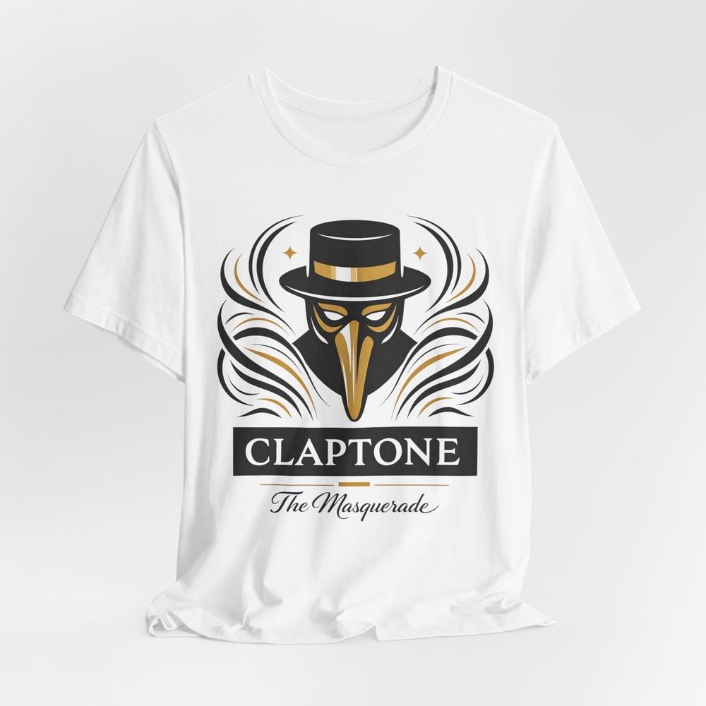 

Claptone Gold Mask Tee | Plague Doctor Style Graphic Shirt for EDM Fan Unisex T-Shirt M