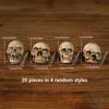 20Pcs Gothic Skull Sculptures Collectable Halloween Decoration Skeleton Ornament Landscape Garden Potted Party Table Decor