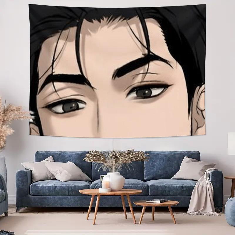 

Cool Anime Style Bedhead Decoration Modern Bedroom Background Wall Tapestry 74x94cm(29x37in)
