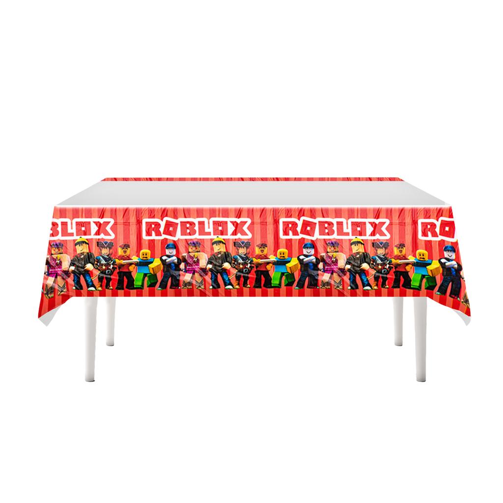 Roblox Birthday Party Decorations Supplie Celebration Disposable Tablecloth Cup Plate Baby Shower banner set Entertaining Play Safe Kid Friendly Fun