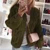2026 Autumn/Winter Bestseller: Women's Cable Knit Hat Cardigan, European & American Style Chunky Sweater, Solid Color
