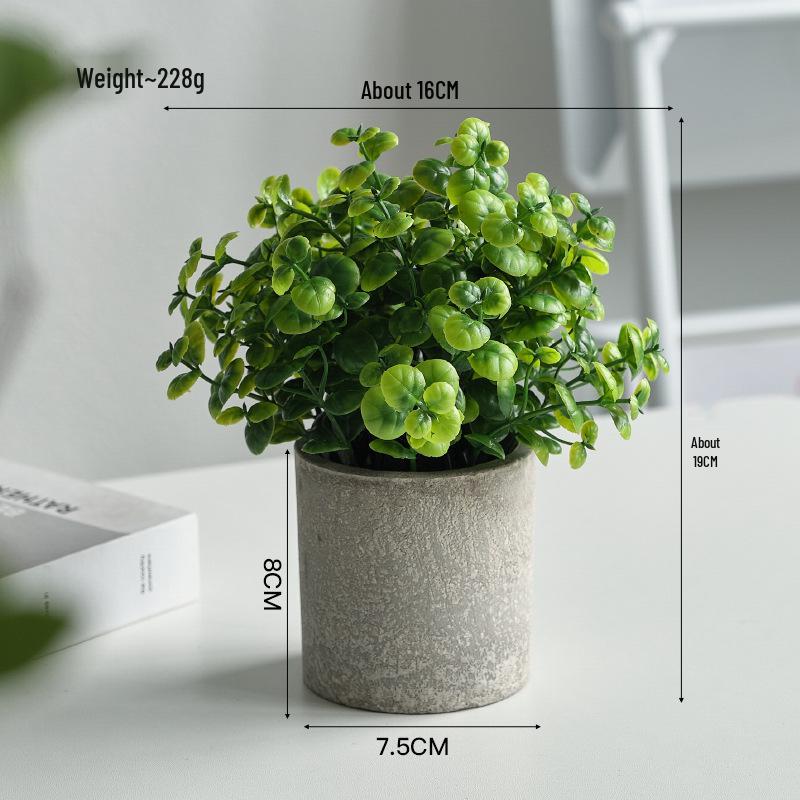 Artificial Potted Bonsai - Indoor Green Decor Flowers & Plants