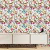 Colorful Bird Wallpaper Removable Self Adhesive Printed Wall Paper Decorative Floral Vintage Peel and Stick Contact Paper