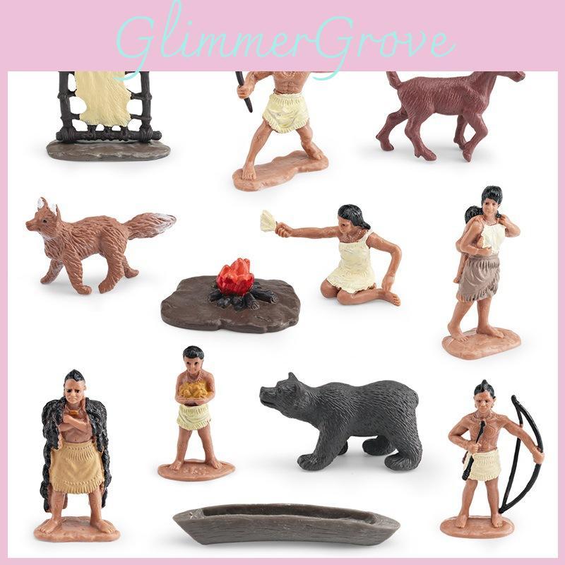 American Model Indians Plastic Toy For Kids Learning Display Gift Decoration