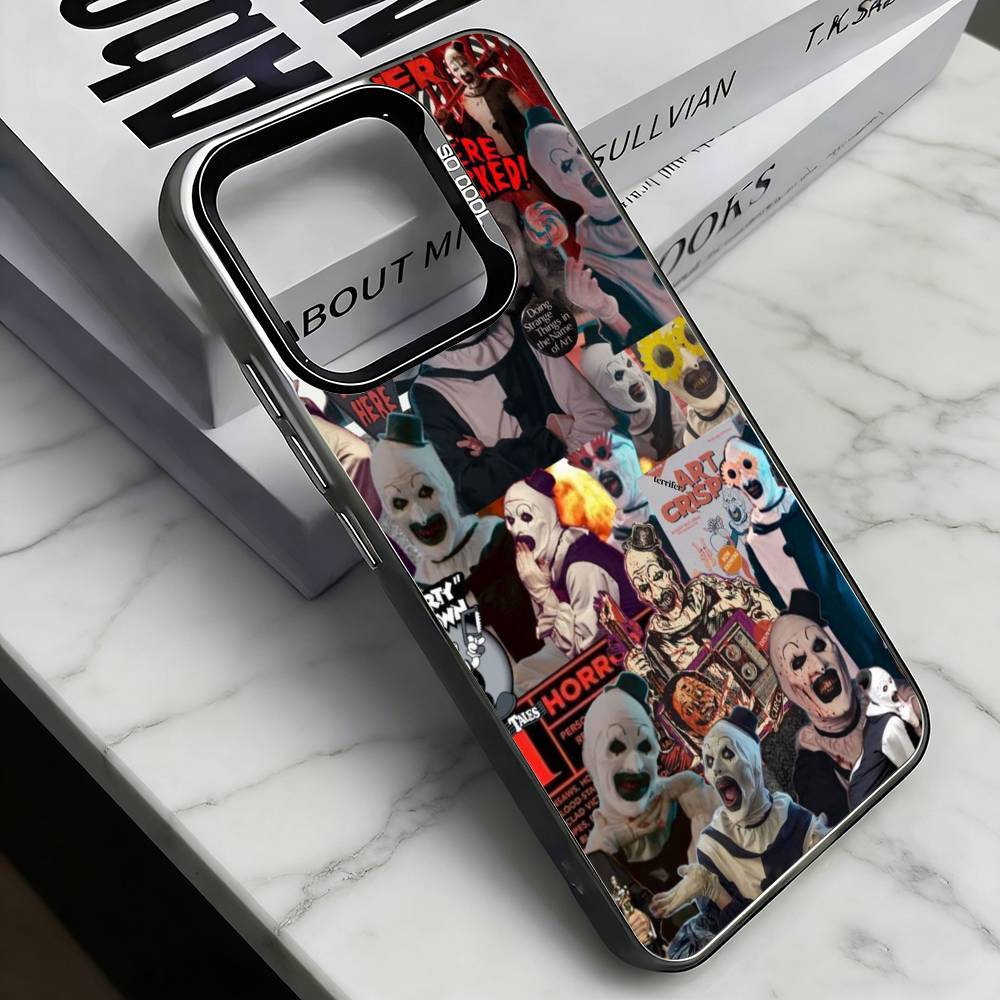 

A-Art the Clown Phone Case For iPhone 17,16,15,14,13,12,11 Plus,Pro Max,XS,Colored Silver Plated Inside Cover iPhone16pro