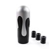 Gear Shift Knob Ice Cream Style Aluminum Car Gear Stick Shift Knob Shifter Lever for Car Shift Knob (black)-Silver)