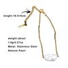 Muses Jewels Big Discount Natural Pearl Jewelry Beads Pendant Bracelet Gold-plated Stainless Steel String Niche Design Perlen