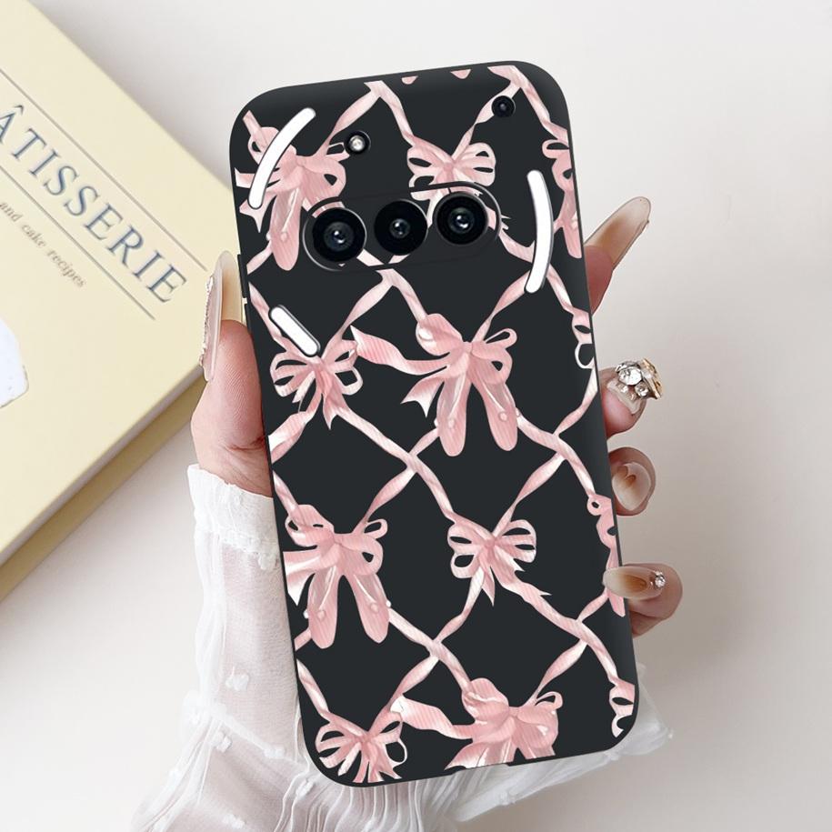 For Nothing Phone 3A Case A059 Cover Fashion Flower Soft Silicone Black Shockproof Cover On Nothing Phone3A 3 A 3APro A059P Capa