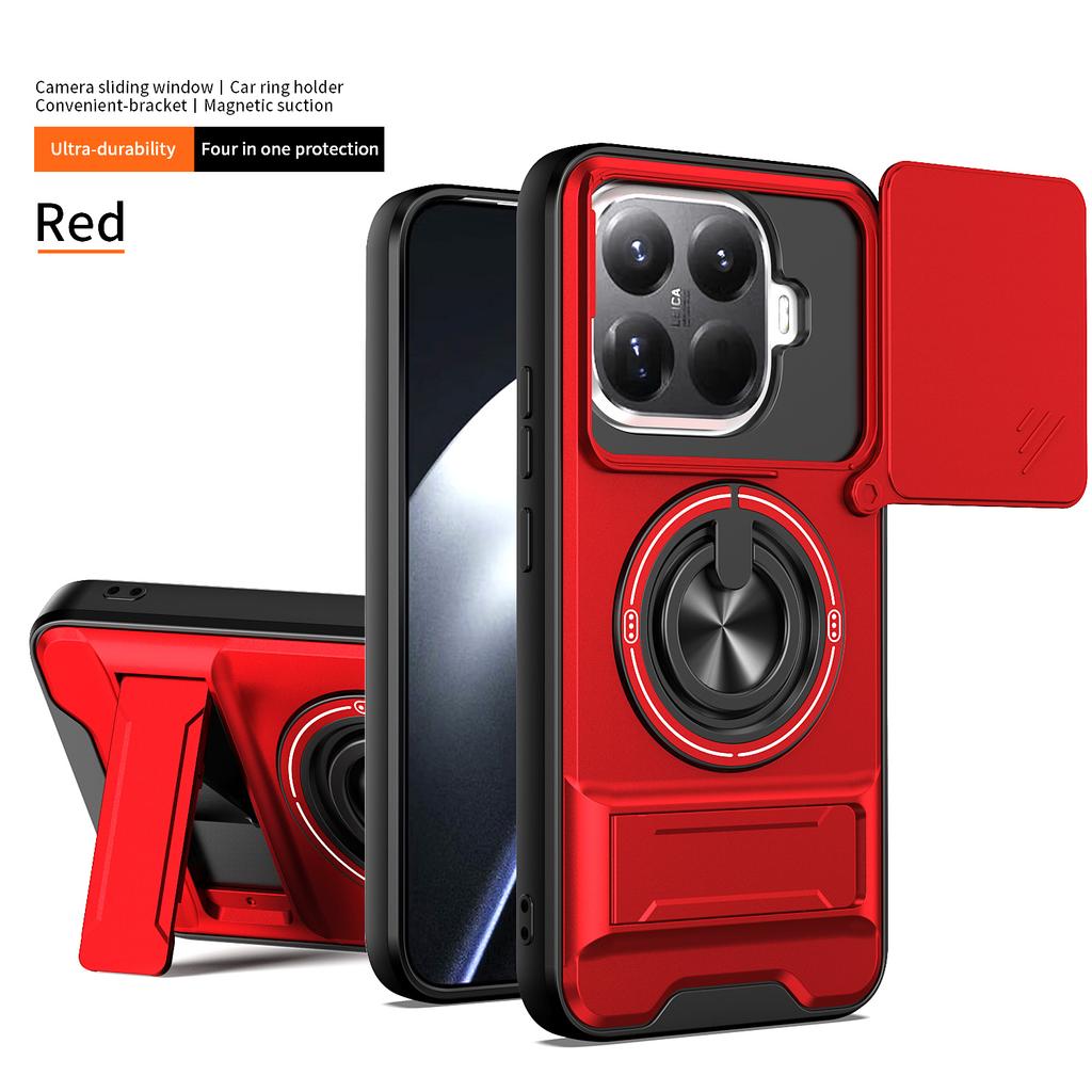 Coque pour xiaomi 15T Pro / 15T Étui Anneau de Protection Coulissant Rotatif pour Appareil Photo Support Housse antichoc Capa Funda
