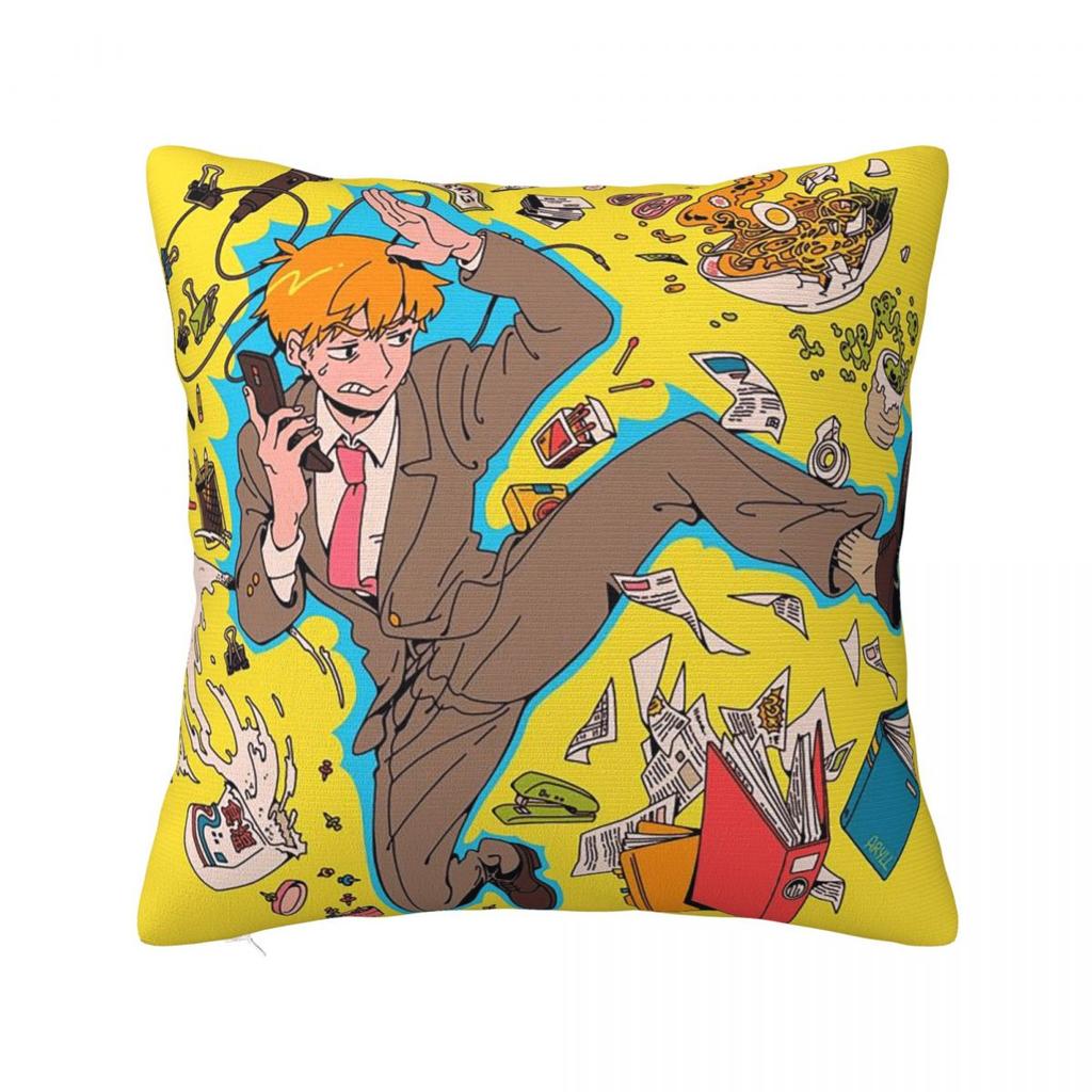 Adventure Anime Mob Psycho  Square Pillowcase Cushion Cover Pillow Case Throw Pillow Cover for Home Sofa Living Room