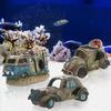 Submarine Decor Artificial Aquarium Decoration Old Car Ornament Resin Landscaping House Fish Accessories Aquarium Stuff