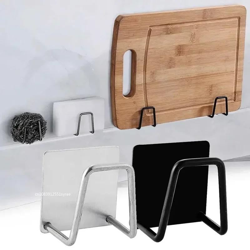 Kitchen Sponges Holder Stainless Steel Sink Shelf Adhesive Holders Drain Drying Rack Wall Hooks Accessories Storage Organizer Cup Holders 5