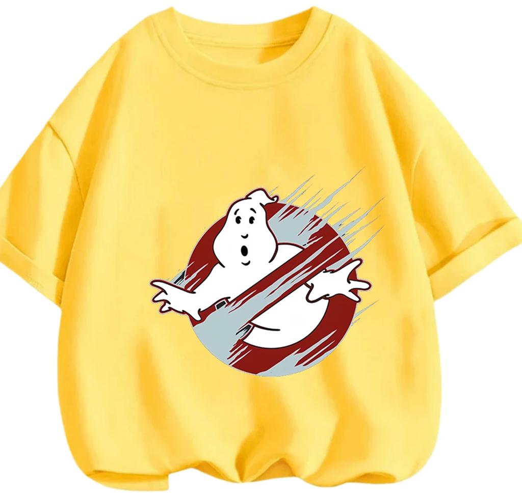Summer Kids Crew Neck Short Sleeve T Shirt Ghostbusters Classic Cartoon Print Casual School Daily Wear Boys Girls 3 14 Yearss