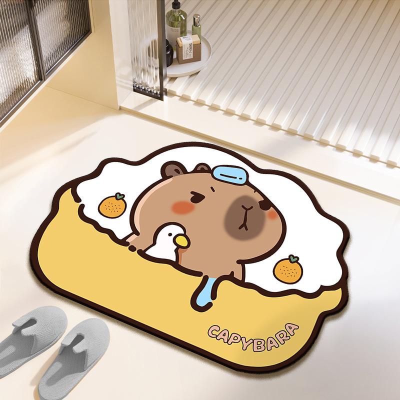 

Необычный нескользящий коврик для ванной в мультяшном стиле, для туалета, для туалетной двери, для грязного впитывающего диатомового грязевого коврика 40X60cm