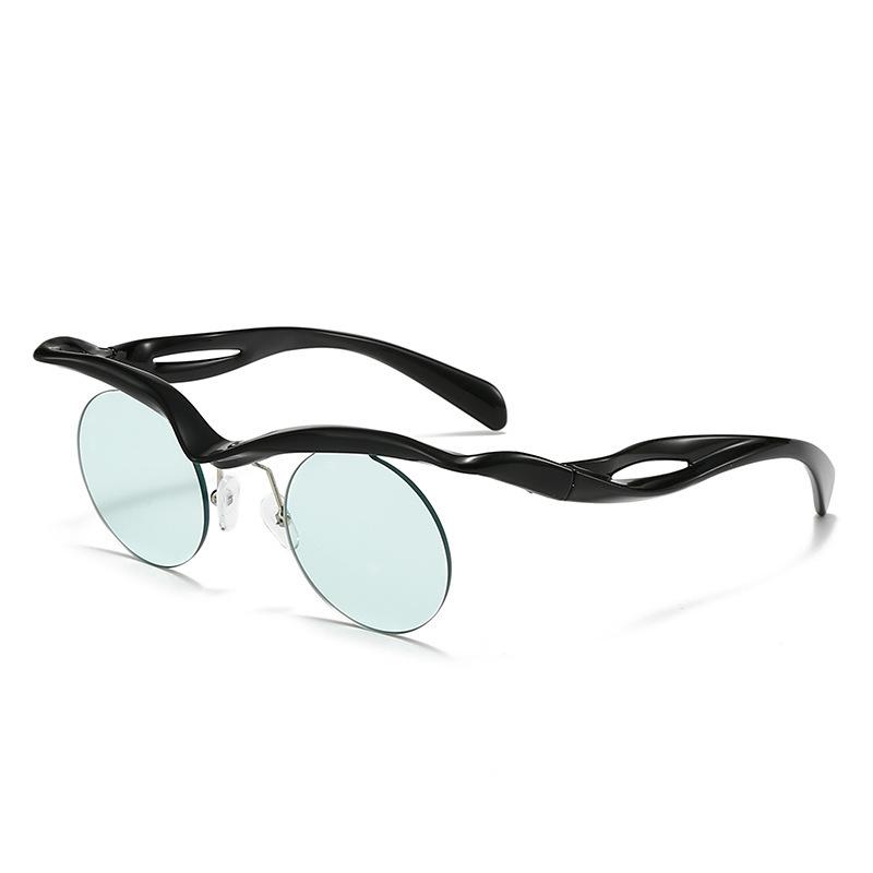 

Durable High Quality High End Designer Style Retro No Rim Round Shaped Lenses Female Male For Both Women Sun Glasses