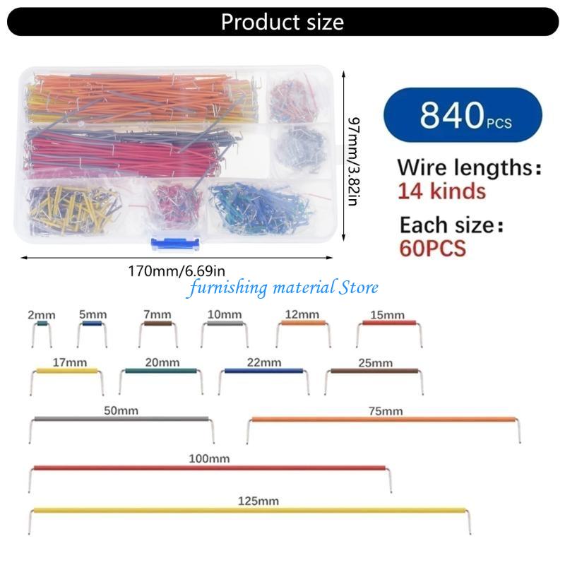 Y5GD 840pcs Sturdy Jumper Wire for Efficient Circuit Board Assembly Daily Use