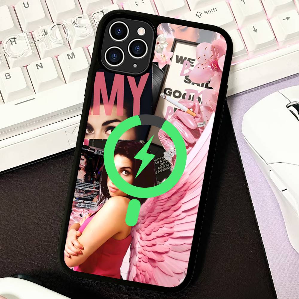 

Beauty Woman A-Amy W-Winehouse For Magnetic Phone Case For IPhone 17 16 15 14 13 12 11 Plus Pro Max PC+TPU Cover iPhone 12