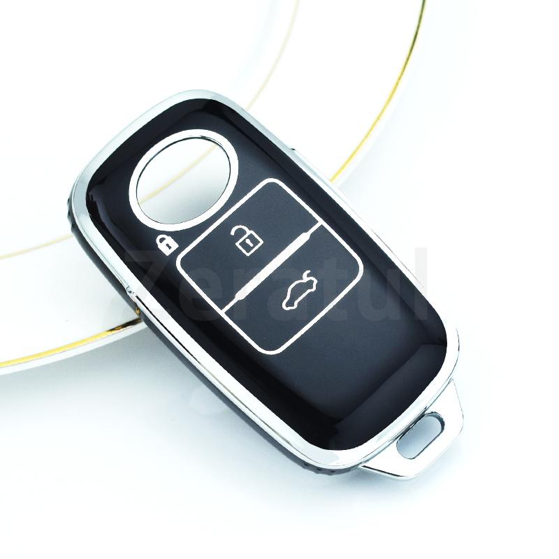 For Toyota Yaris Ativ Raize Veloz Avanza Rush Perodua Daihatsu Malaysia 3Buttons Smart Remote Car Key Case Cover Accessories