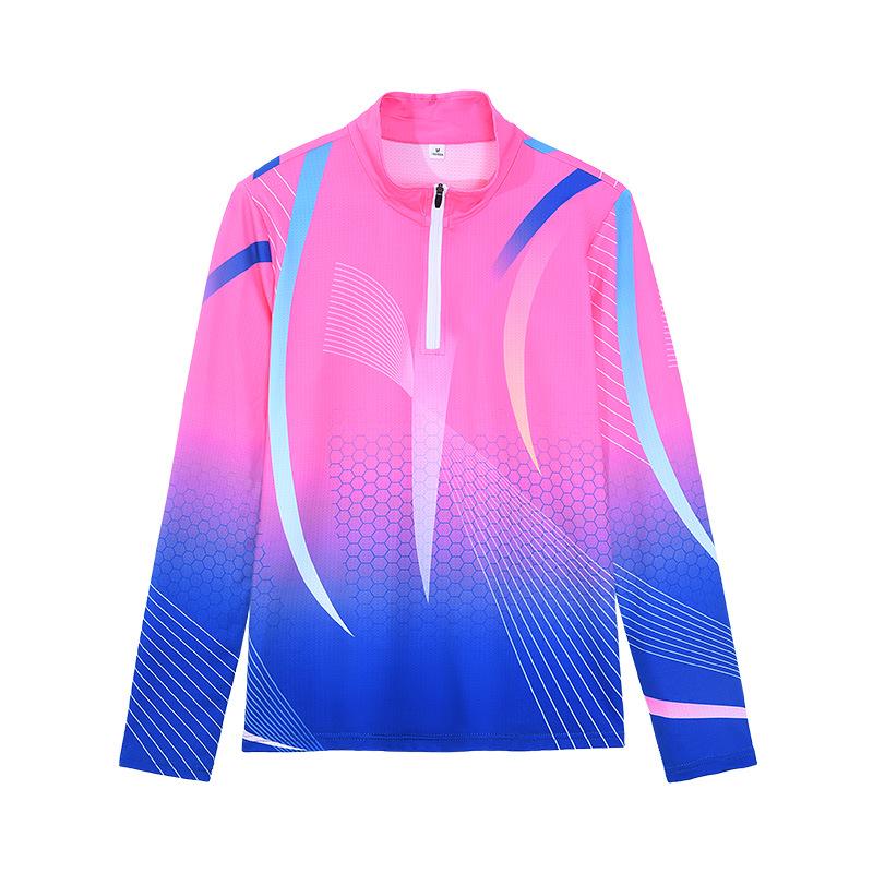 Women's Quick-Dry Long Sleeve Active Top - Lightweight for Spring/Fall, Ideal for Table Tennis, Fitness, Running, Hiking, Loose Fit