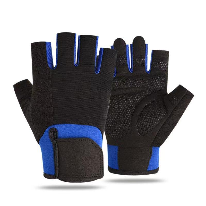 Fitnesshandschuhe für Männer und Frauen Halbfinger Handgelenkschützer Rutschfest Verschleißfest Riemen für Anti-Blasenbildung