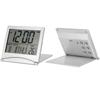 1 Pieza Portátil Plegable Viaje Reloj Despertador LED Digital Temperatura Calendario Repetición