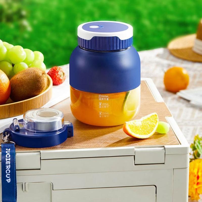 Portable Blenders for Shakes and Smoothies 500ml Travel Cup with 2 Lid USB Rechargeable Portable Juicer for Home Travel