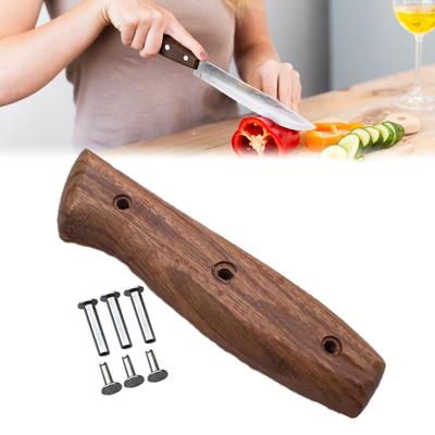Kitchen Cutter Grip Craft Supply Chef Cutter Handle Meat Cutter Handle Wood Knife Repair Handle for Household Home Dining Room