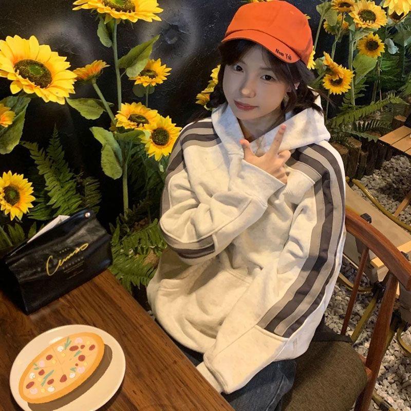 Vintage Oversized Hoodies Women Hip Hop Style Cyber Y2k Hooded Sweatshirts Kpop Grey Harajuku Pullover Baddie Streetwear