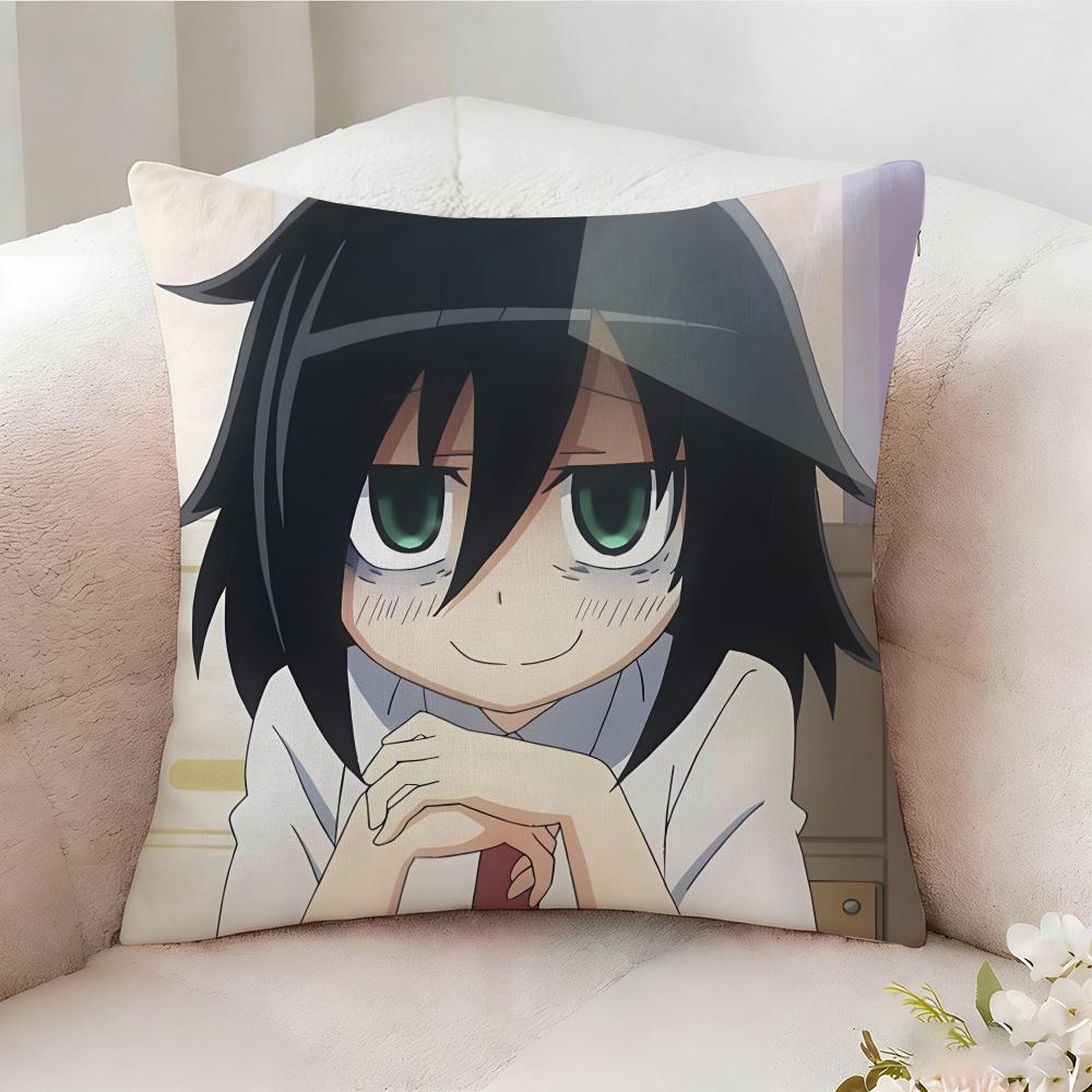 T-Tomoko Kuroki Anime Pillow Case Pillowcase, Double-Sided Printed, Sofa Cushion, Bedroom Headboard Pillow