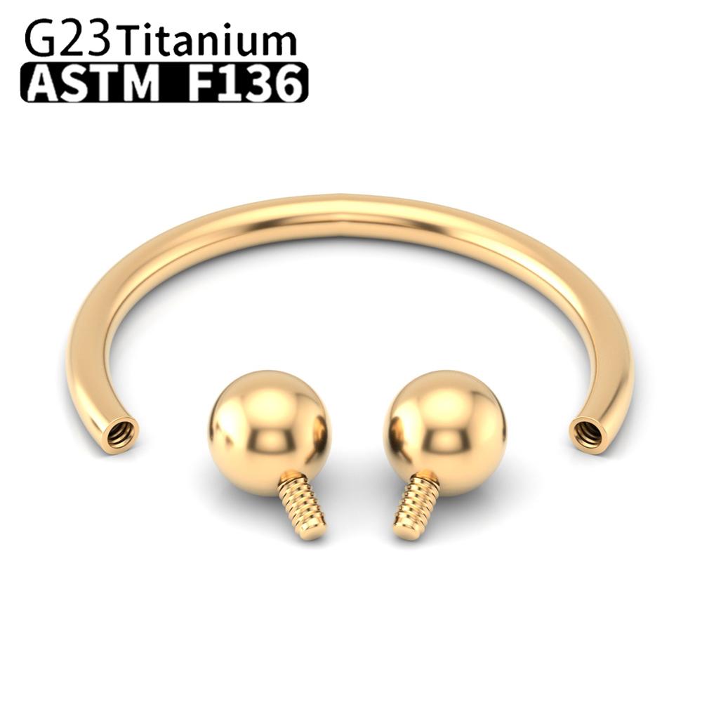 1/5/50Pcs G23 Titanium ASTM-F136 Piercings Nose Ring Internal Thread C Rod Zircon Body Jewelry For Women