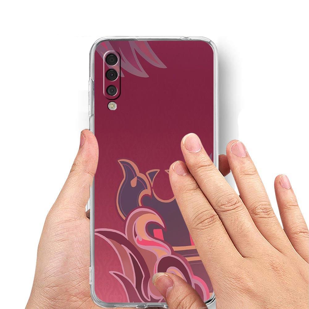 Etui na telefon dla Samsunga A14 A50 A70 A30 A40 A20E A10 A10S A20S A02S A04S A12 A22 A32 A34 A42 A52 5G A54 Pokrowiec z logo Genshin Impact