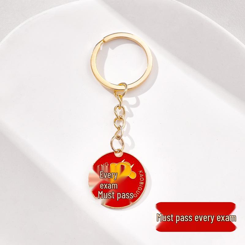 Exam Success Motivational Keychain: Student & College Entrance Blessing Pendant, Back-to-School Gift